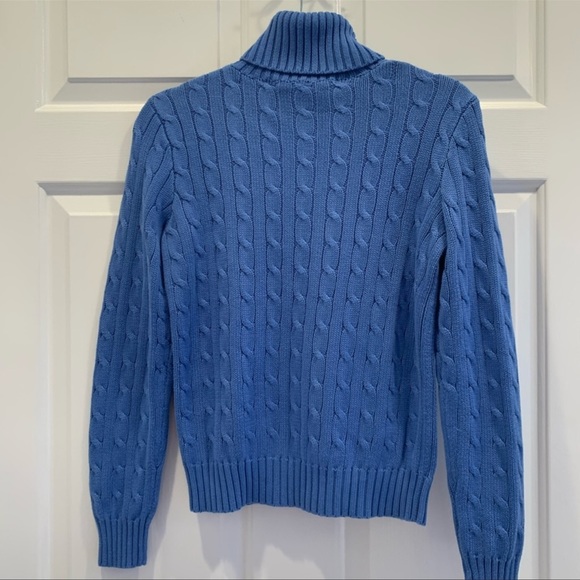 Ralph Lauren sport blue turtleneck sweater excellent condition M - Picture 3 of 8